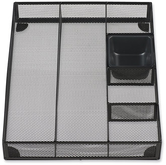 Universal® Metal Mesh Drawer Organizer Six Compartments, 15 x 11.88 2.5, Black