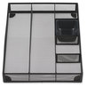 A Picture of product UNV-20021 Universal® Metal Mesh Drawer Organizer Six Compartments, 15 x 11.88 2.5, Black