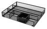 A Picture of product UNV-20022 Universal® Metal Mesh Rotating Desktop Organizer 8 Compartments, 6.5" Diameter x 6.13"h, Black