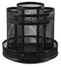 A Picture of product UNV-20022 Universal® Metal Mesh Rotating Desktop Organizer 8 Compartments, 6.5" Diameter x 6.13"h, Black