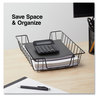 A Picture of product UNV-20071 Universal® Wire Metal Letter Tray 1 Section, Size Files, 10" x 14.13" 3", Black