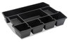 A Picture of product UNV-20120 Universal® High Capacity Drawer Organizer Eight Compartments, 14.88 x 11.88 2.5, Plastic, Black