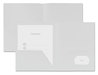 A Picture of product UNV-20544 Universal® Two-Pocket Plastic Folders 100-Sheet Capacity, 11 x 8.5, White, 10/Pack