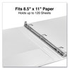 A Picture of product UNV-20702 Universal® Slant D-Ring View Binder 3 Rings, 0.5" Capacity, 11 x 8.5, White