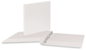 Universal® Slant D-Ring View Binder 3 Rings, 0.5" Capacity, 11 x 8.5, White