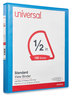 A Picture of product UNV-20703 Universal® Slant D-Ring View Binder 3 Rings, 0.5" Capacity, 11 x 8.5, Light Blue