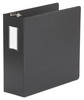 A Picture of product UNV-20706 Universal® Deluxe Non-View D-Ring Binder with Label Holder 3 Rings, 4" Capacity, 11 x 8.5, Black