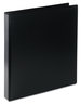 A Picture of product UNV-20711 Universal® Deluxe Round Ring View Binder 3 Rings, 1" Capacity, 11 x 8.5, Black