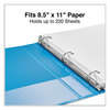 A Picture of product UNV-20713 Universal® Slant D-Ring View Binder 3 Rings, 1" Capacity, 11 x 8.5, Light Blue