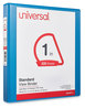 A Picture of product UNV-20713 Universal® Slant D-Ring View Binder 3 Rings, 1" Capacity, 11 x 8.5, Light Blue