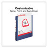 A Picture of product UNV-20717 Universal® Slant D-Ring View Binder 3 Rings, 0.5" Capacity, 11 x 8.5, Navy Blue