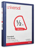 A Picture of product UNV-20717 Universal® Slant D-Ring View Binder 3 Rings, 0.5" Capacity, 11 x 8.5, Navy Blue