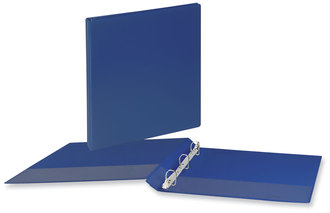 Universal® Slant D-Ring View Binder 3 Rings, 0.5" Capacity, 11 x 8.5, Navy Blue