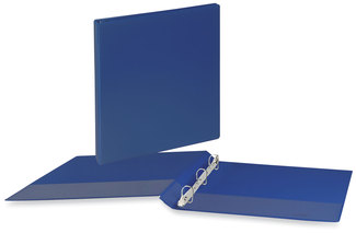 Universal® Slant D-Ring View Binder 3 Rings, 1.5" Capacity, 11 x 8.5, Navy Blue