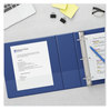 A Picture of product UNV-207410 Universal® Slant D-Ring View Binder 3 Rings, 1" Capacity, 11 x 8.5, Navy Blue