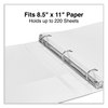 A Picture of product UNV-20742 Universal® Slant D-Ring View Binder 3 Rings, 1" Capacity, 11 x 8.5, White, 4/Pack