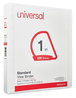 A Picture of product UNV-207421 Universal® Slant D-Ring View Binder 3 Rings, 1" Capacity, 11 x 8.5, White, 12/Carton