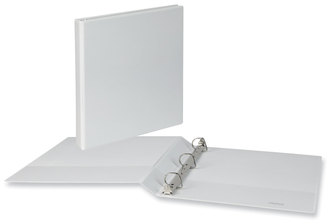 Universal® Slant D-Ring View Binder 3 Rings, 1" Capacity, 11 x 8.5, White, 12/Carton