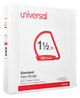 A Picture of product UNV-20744 Universal® Slant D-Ring View Binder 3 Rings, 1.5" Capacity, 11 x 8.5, White, 4/Pack