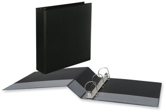 Universal® Slant D-Ring View Binder 3 Rings, 2" Capacity, 11 x 8.5, Black, 6/Carton