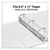 A Picture of product UNV-20746 Universal® Slant D-Ring View Binder 3 Rings, 2" Capacity, 11 x 8.5, White, 4/Pack