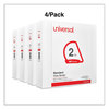 A Picture of product UNV-20746 Universal® Slant D-Ring View Binder 3 Rings, 2" Capacity, 11 x 8.5, White, 4/Pack