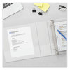 A Picture of product UNV-20748 Universal® Slant D-Ring View Binder 3 Rings, 3" Capacity, 11 x 8.5, White