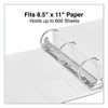 A Picture of product UNV-20748 Universal® Slant D-Ring View Binder 3 Rings, 3" Capacity, 11 x 8.5, White