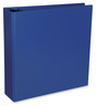 A Picture of product UNV-20749 Universal® Slant D-Ring View Binder 3 Rings, 2" Capacity, 11 x 8.5, Navy Blue