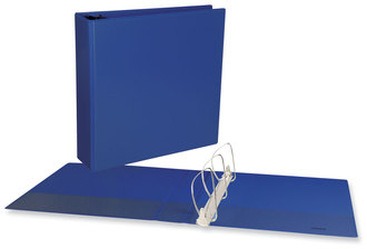 Universal® Slant D-Ring View Binder 3 Rings, 2" Capacity, 11 x 8.5, Navy Blue