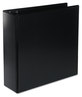 A Picture of product UNV-20751 Universal® Deluxe Round Ring View Binder 3 Rings, 3" Capacity, 11 x 8.5, Black