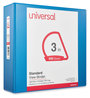 A Picture of product UNV-20753 Universal® Slant D-Ring View Binder 3 Rings, 3" Capacity, 11 x 8.5, Light Blue