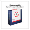 A Picture of product UNV-20754 Universal® Slant D-Ring View Binder 3 Rings, 3" Capacity, 11 x 8.5, Navy Blue