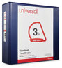 A Picture of product UNV-20754 Universal® Slant D-Ring View Binder 3 Rings, 3" Capacity, 11 x 8.5, Navy Blue