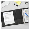 A Picture of product UNV-20771 Universal® Deluxe Non-View D-Ring Binder with Label Holder 3 Rings, 1.5" Capacity, 11 x 8.5, Black