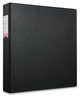 A Picture of product UNV-20771 Universal® Deluxe Non-View D-Ring Binder with Label Holder 3 Rings, 1.5" Capacity, 11 x 8.5, Black