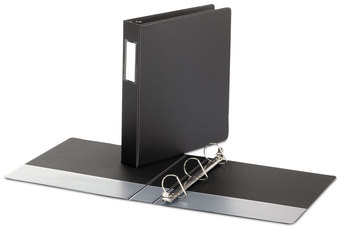 Universal® Deluxe Non-View D-Ring Binder with Label Holder 3 Rings, 1.5" Capacity, 11 x 8.5, Black