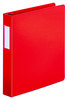 A Picture of product UNV-20773 Universal® Deluxe Non-View D-Ring Binder with Label Holder 3 Rings, 1.5" Capacity, 11 x 8.5, Red