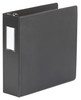 A Picture of product UNV-20791 Universal® Deluxe Non-View D-Ring Binder with Label Holder 3 Rings, 3" Capacity, 11 x 8.5, Black