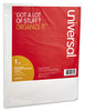 A Picture of product UNV-20815 Universal® Deluxe Write-On/Erasable Tab Index 5-Tab, 11 x 8.5, White, Tabs, 1 Set