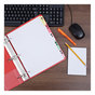 A Picture of product UNV-20816 Universal® Deluxe Write-On/Erasable Tab Index 5-Tab, 11 x 8.5, White, Assorted Tabs, 1 Set