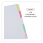 A Picture of product UNV-20816 Universal® Deluxe Write-On/Erasable Tab Index 5-Tab, 11 x 8.5, White, Assorted Tabs, 1 Set