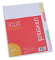 A Picture of product UNV-20816 Universal® Deluxe Write-On/Erasable Tab Index 5-Tab, 11 x 8.5, White, Assorted Tabs, 1 Set