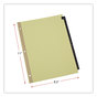 A Picture of product UNV-20821 Universal® Deluxe Preprinted Simulated Leather Tab Dividers with Gold Printing 25-Tab, A to Z, 11 x 8.5, Buff, 1 Set