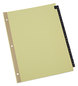 A Picture of product UNV-20821 Universal® Deluxe Preprinted Simulated Leather Tab Dividers with Gold Printing 25-Tab, A to Z, 11 x 8.5, Buff, 1 Set