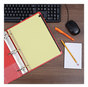 A Picture of product UNV-20822 Universal® Deluxe Preprinted Simulated Leather Tab Dividers with Gold Printing 31-Tab, 1 to 31, 11 x 8.5, Buff, Set