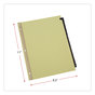 A Picture of product UNV-20822 Universal® Deluxe Preprinted Simulated Leather Tab Dividers with Gold Printing 31-Tab, 1 to 31, 11 x 8.5, Buff, Set