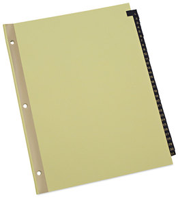 Universal® Deluxe Preprinted Simulated Leather Tab Dividers with Gold Printing 31-Tab, 1 to 31, 11 x 8.5, Buff, Set