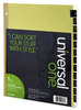 A Picture of product UNV-20823 Universal® Deluxe Preprinted Simulated Leather Tab Dividers with Gold Printing 12-Tab, Jan. to Dec., 11 x 8.5, Buff, 1 Set
