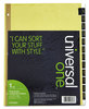 A Picture of product UNV-20823 Universal® Deluxe Preprinted Simulated Leather Tab Dividers with Gold Printing 12-Tab, Jan. to Dec., 11 x 8.5, Buff, 1 Set